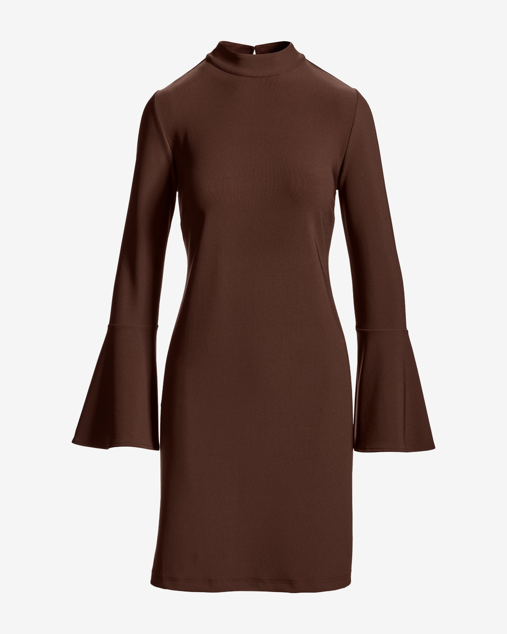 Beyond Travel Bell Sleeve Dress Coffee Bean - Image 2